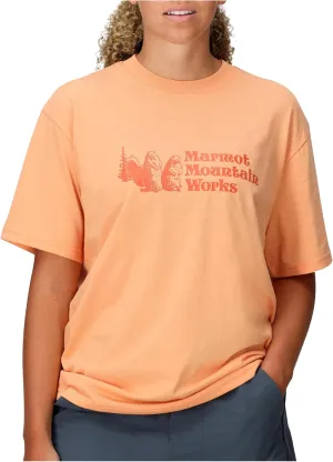 MARMOT Women's MMW Short-Sleeve Tee Shirt - Screen Printed Graphic on Soft, Breathable, Eco-Friendly Cotton/Poly Blend