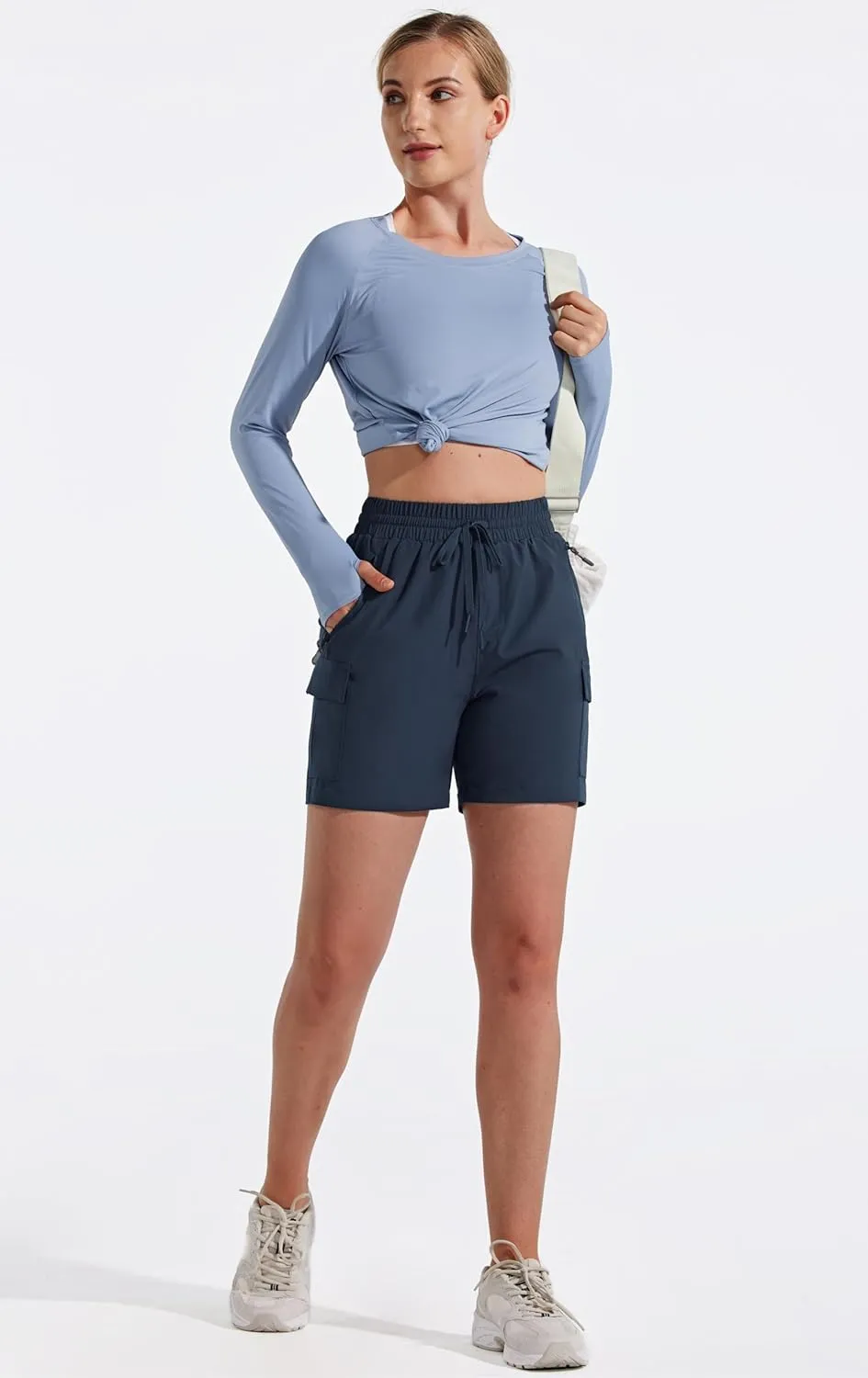 MASKERT Women's Hiking Cargo Shorts 5" 7" 9" Quick Dry Athletic Golf Shorts Lightweight Running Summer Casual Shorts