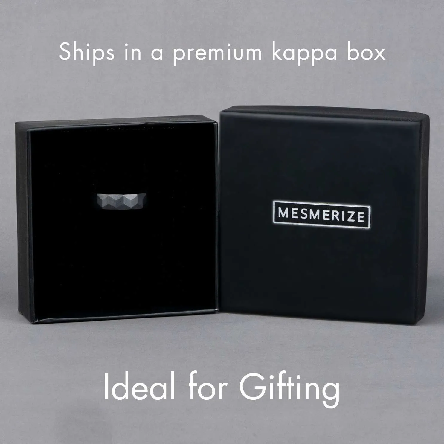 Matte Black Cube Ceramic Ring