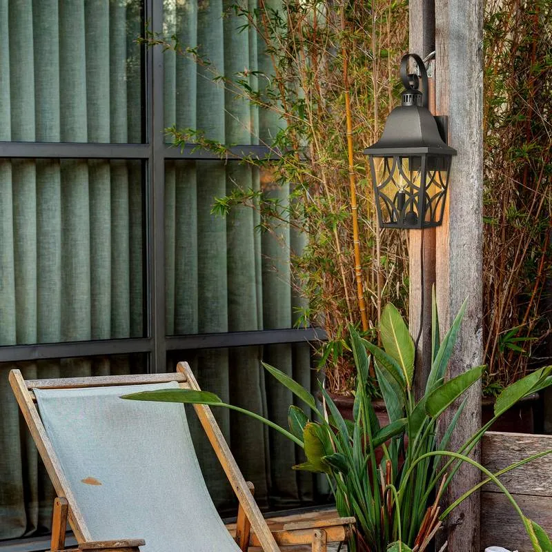 Matte Black Waterproof Wall Lantern