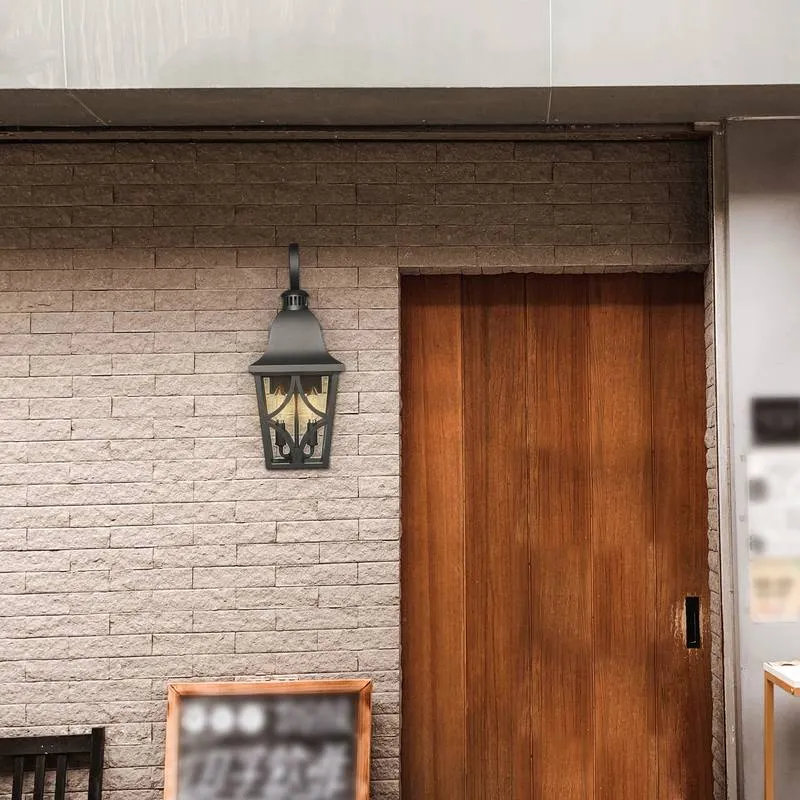 Matte Black Waterproof Wall Lantern