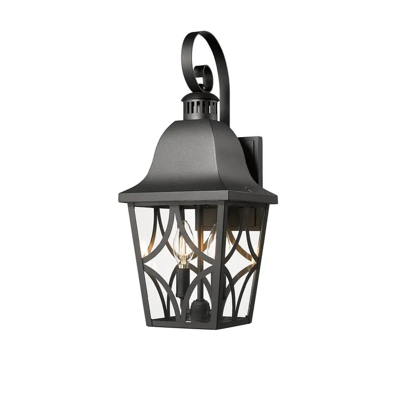 Matte Black Waterproof Wall Lantern