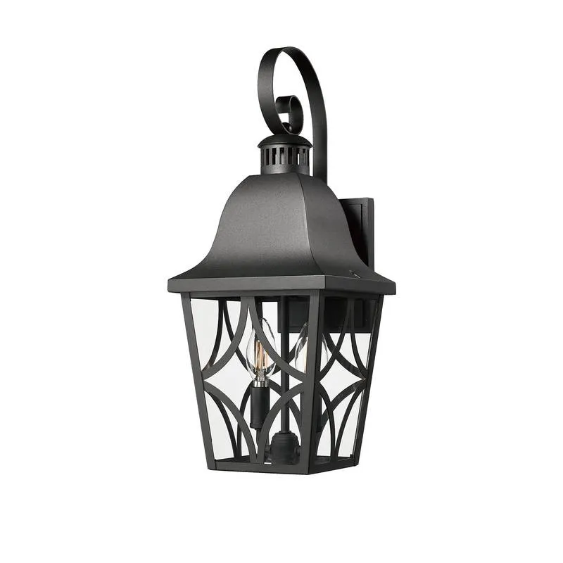 Matte Black Waterproof Wall Lantern