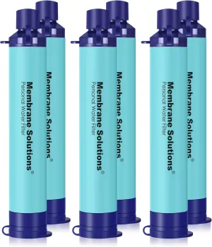 Membrane Solutions Straw Water Filter, Survival Filtration Portable Gear, Emergency Preparedness, Supply for Drinking Hiking Camping Travel Hunting Fishing Team Family Outing