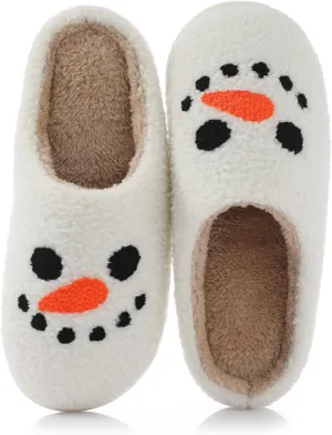 Menore Memory Foam Slippers for Womens Mens Plush Warm Spooky Lantern Cute Slippers House Shoes
