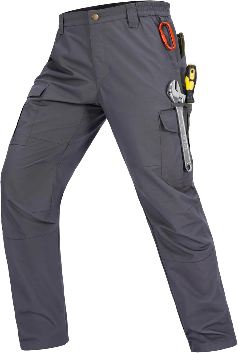 Mens Cargo Work Pants Waterproof Hiking Pants for Men Ripstop Tactical Pants Multi Work Pants with 7 Pockets