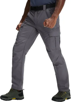 Mens Cargo Work Pants Waterproof Hiking Pants for Men Ripstop Tactical Pants Multi Work Pants with 7 Pockets
