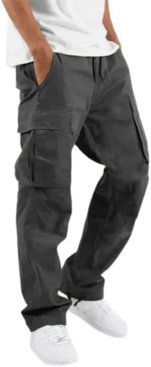 Men's Casual Cargo Pants Hiking Pants Workout Joggers Sweatpants for Men
