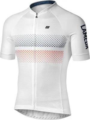 Men's Cycling Jersey Breathable Lightweight Short Sleeve Elastic Pro Road Bike Shirt Full Zip