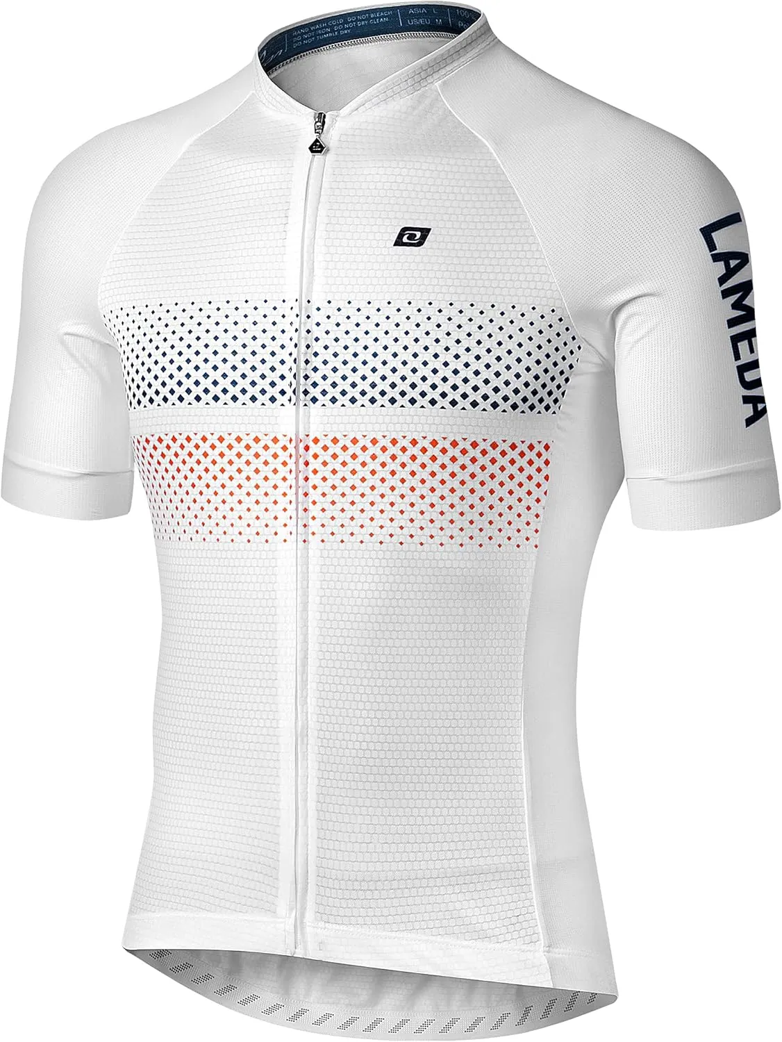 Men's Cycling Jersey Breathable Lightweight Short Sleeve Elastic Pro Road Bike Shirt Full Zip
