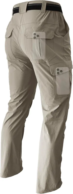 Men's Hiking Cargo Work Pants Lightweight Waterproof Quick Dry Camping Fishing Travel Outdoor Pants