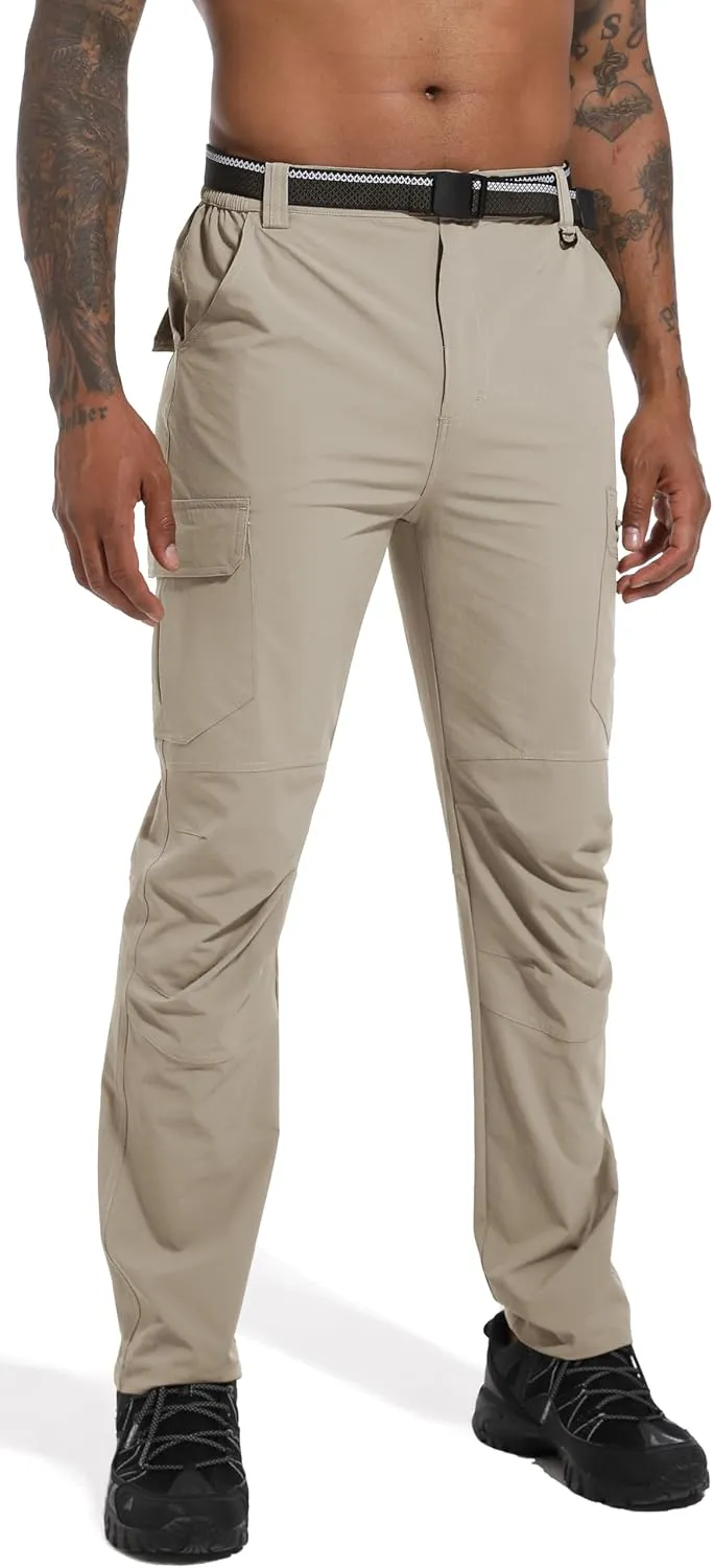 Men's Hiking Cargo Work Pants Lightweight Waterproof Quick Dry Camping Fishing Travel Outdoor Pants