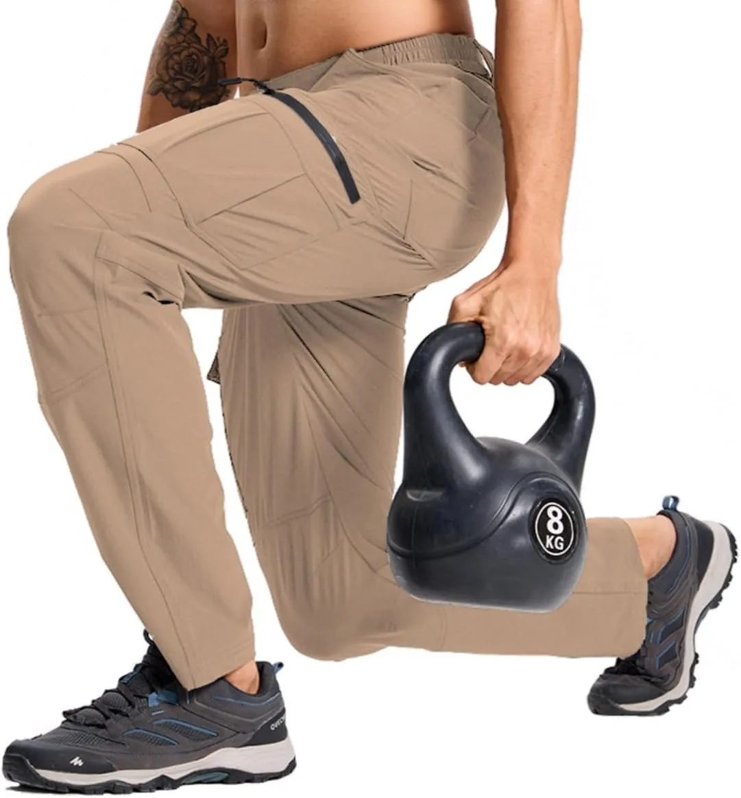 Men's Hiking Cargo Work Pants Waterproof Lightweight Quick Dry Outdoor Fishing Mountaineering Travel Tactical Pants