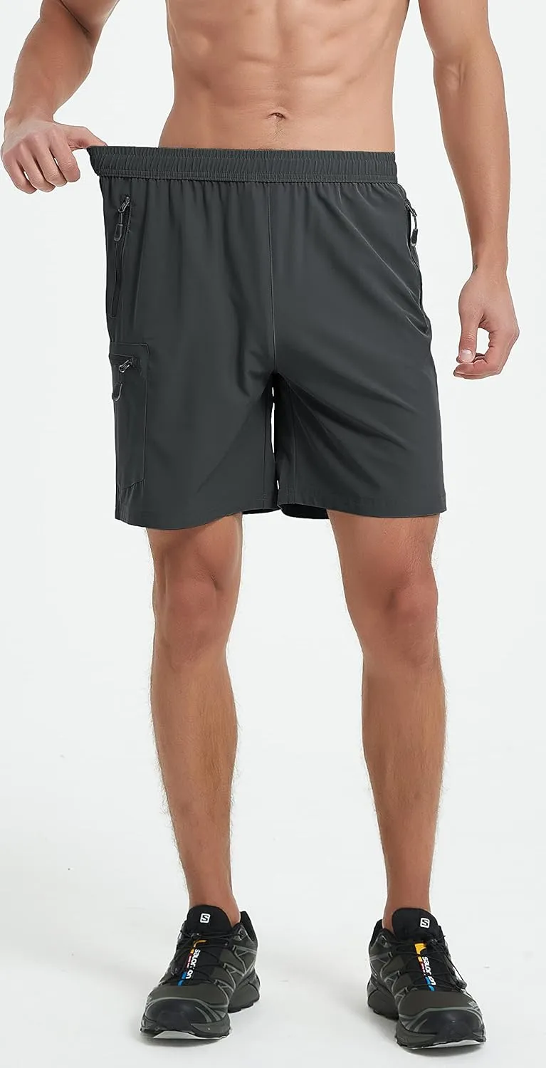Men's Hiking Cargo Work Shorts Quick Dry Lightweight Fishing Athletic Running Workout Gym Shorts with 4 Pockets