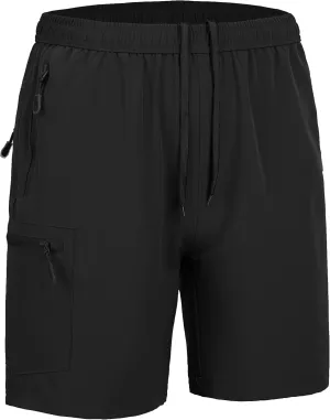 Men's Hiking Cargo Work Shorts Quick Dry Lightweight Fishing Athletic Running Workout Gym Shorts with 4 Pockets