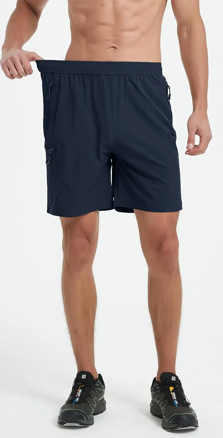Men's Hiking Cargo Work Shorts Quick Dry Lightweight Fishing Athletic Running Workout Gym Shorts with 4 Pockets