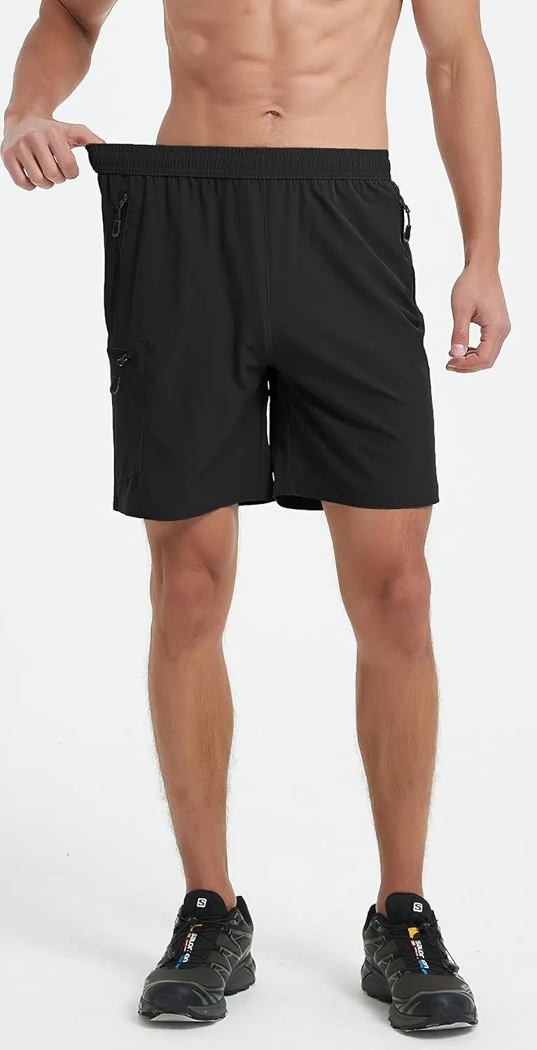 Men's Hiking Cargo Work Shorts Quick Dry Lightweight Fishing Athletic Running Workout Gym Shorts with 4 Pockets
