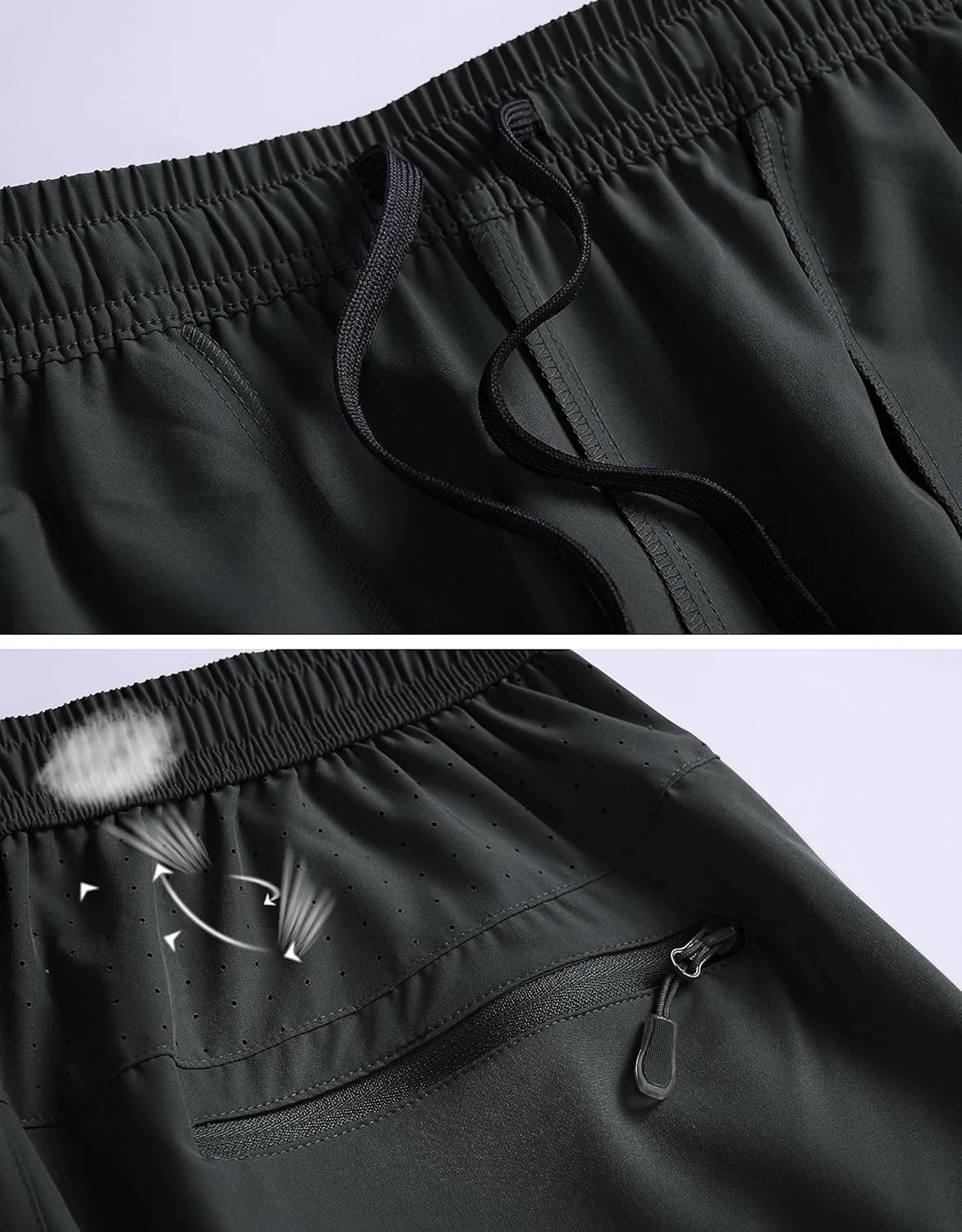 Men's Hiking Cargo Work Shorts Quick Dry Lightweight Fishing Athletic Running Workout Gym Shorts with 4 Pockets