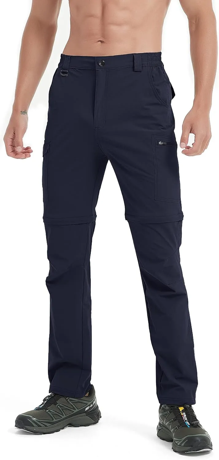 Men's Hiking Pants Convertible Zip Off Lightweight Waterproof Quick Dry Outdoor Fishing Travel Safari Camping