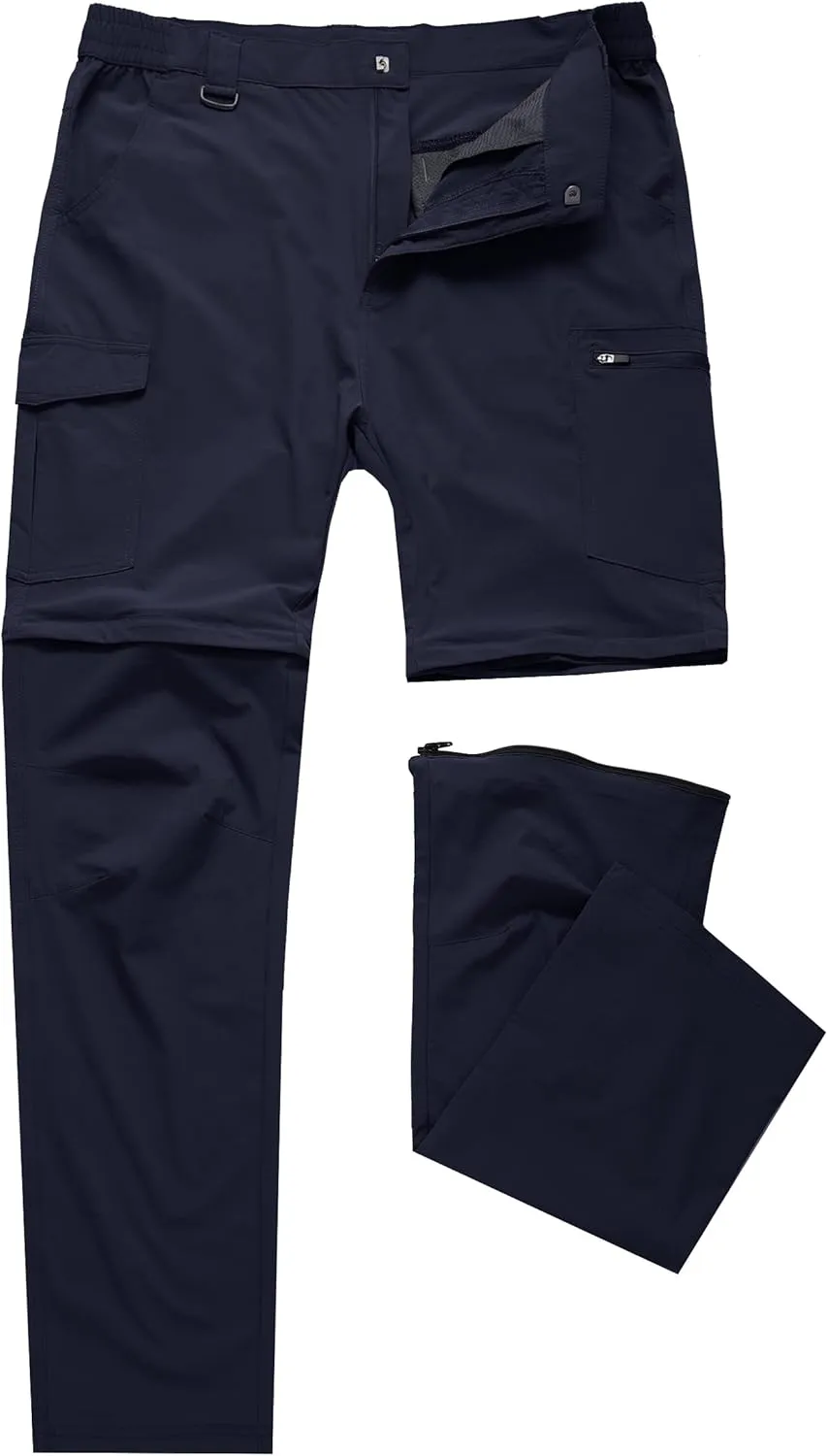 Men's Hiking Pants Convertible Zip Off Lightweight Waterproof Quick Dry Outdoor Fishing Travel Safari Camping