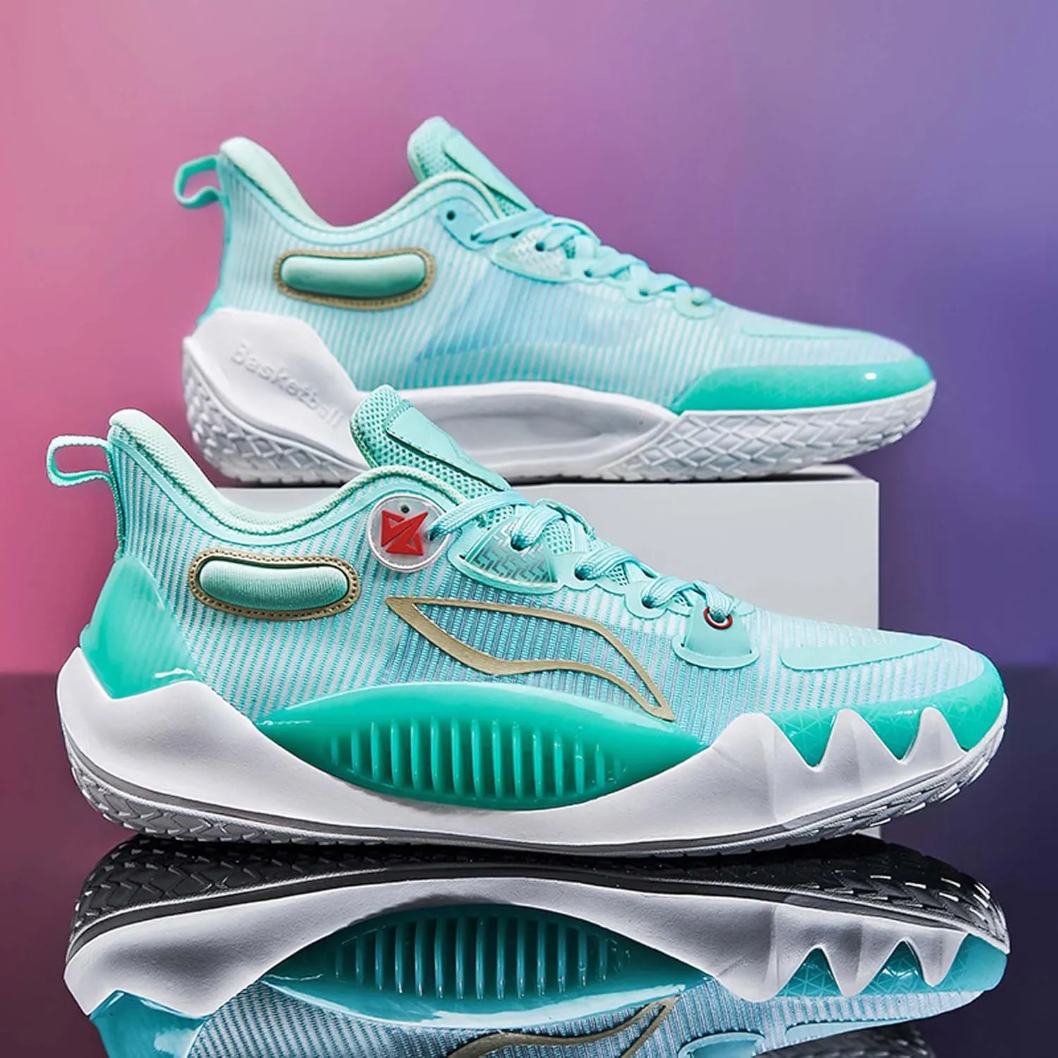 Men's Lace-up Basketball Shoes Anti-Slip Breathable Running Shoes Women's High Top Basketball Shoes Youth Outdoor Sports Basketball Shoes Fashion Sneakers