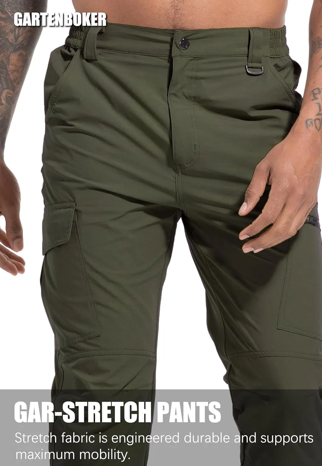 Men's Lightweight Hiking Cargo Work Pants Quick Dry Water Resistant Fishing Travel Climbing Outdoor Stretch Pants