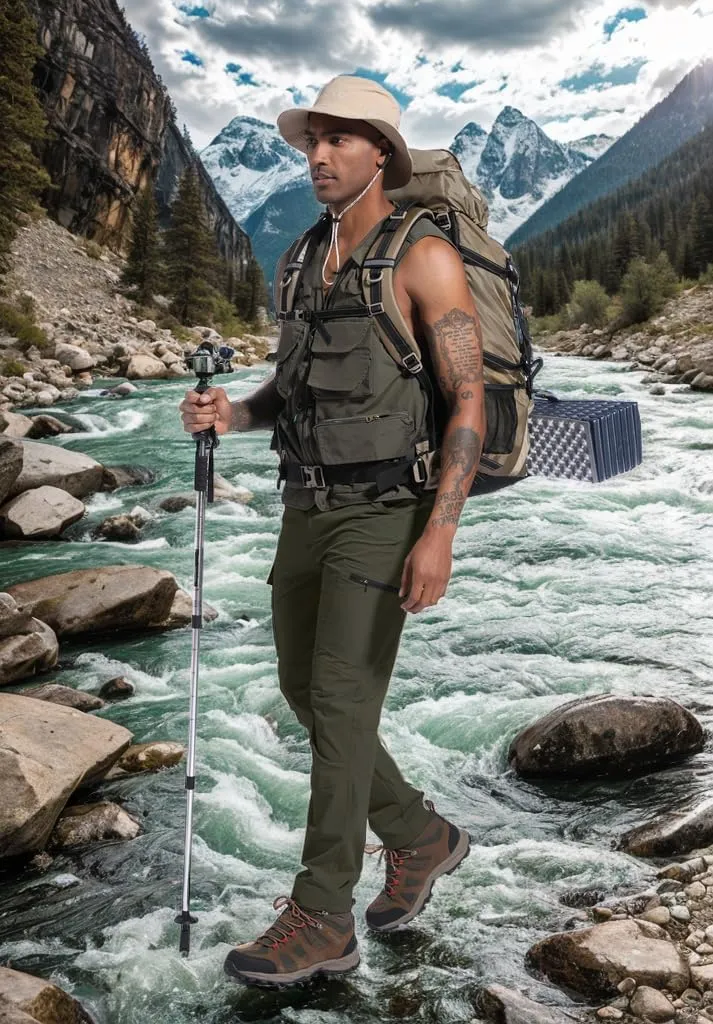 Men's Lightweight Hiking Cargo Work Pants Quick Dry Water Resistant Fishing Travel Climbing Outdoor Stretch Pants