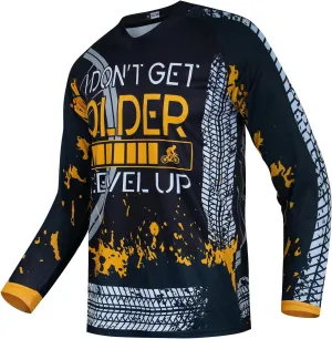 Men's Mountain Bike Jersey Long Sleeve Off-Road Clothing Downhill&Motocross Shirts Breathable/Moisture-Wicking Tops