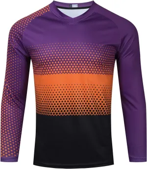 Men's Mountain Bike Jersey Long Sleeve Off-Road Clothing Downhill&Motocross Shirts Breathable/Moisture-Wicking Tops