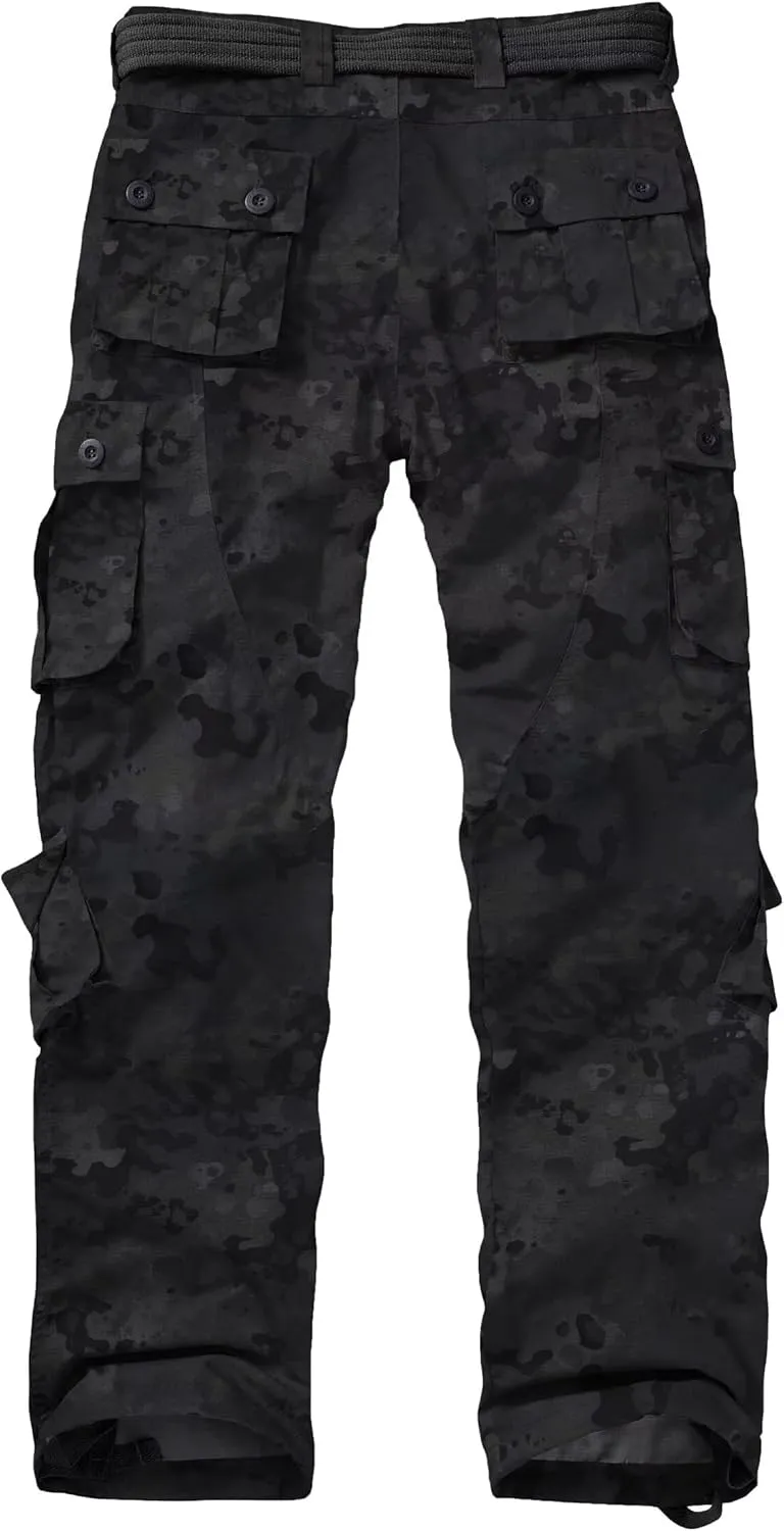 Men's Outdoor Hiking Pants, Tactical Pants Lightweight Casual Work Ripstop Cargo Pants for Men with Pockets