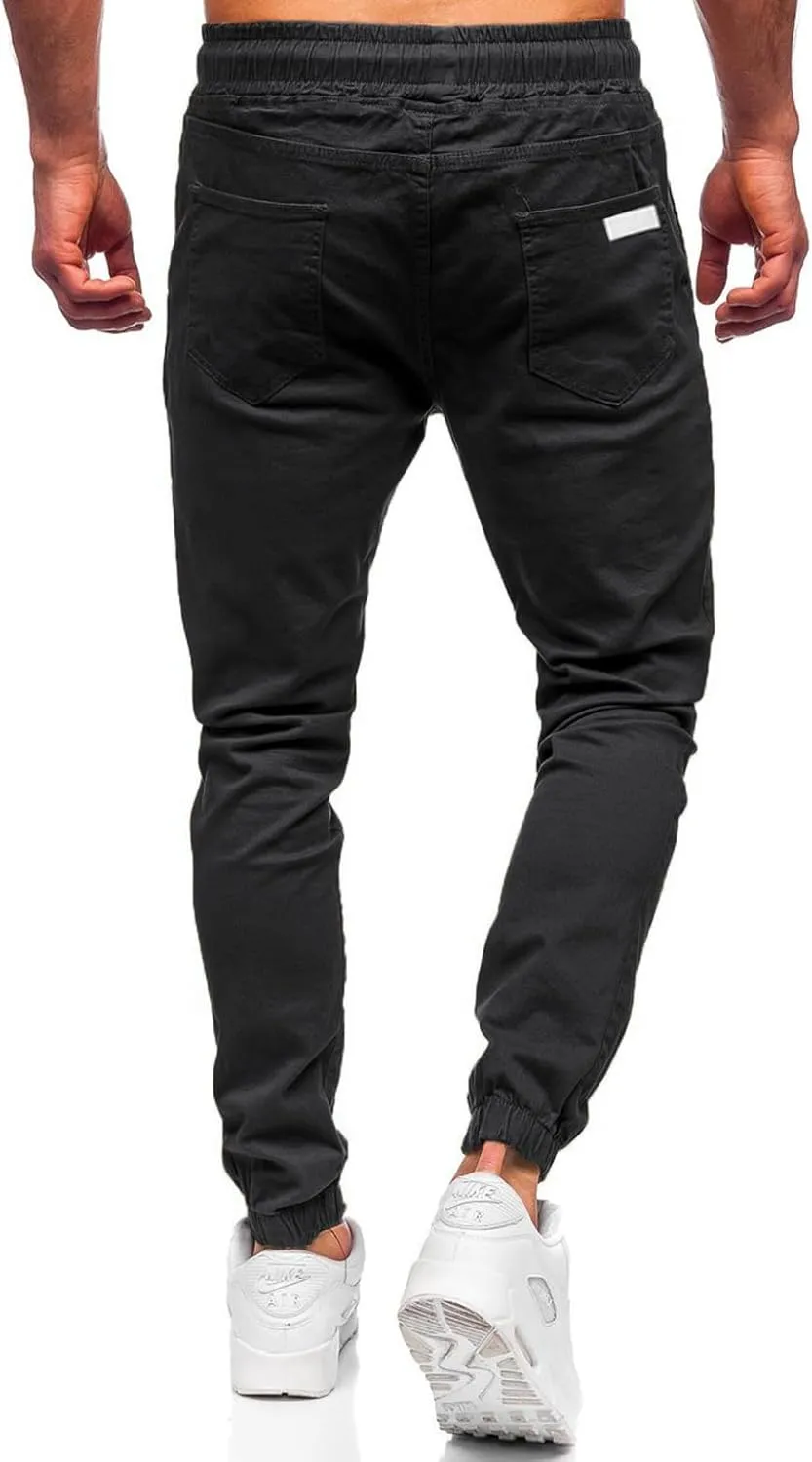 Men's Outdoor Jogging Casual Pants Slim Cargo Workout for Running Sweatpants Hiking