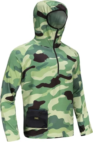 Men's Sun Protection Hoodie Hiking Shirt UPF 50  Long Sleeve 1/4 Zip Tops Lightweight