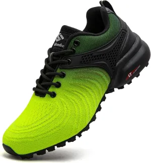 Men's Trail Running Shoes Lightweight Breathable Walking Hiking Sneakers Outdoor Athletic Tennis Cross Training Shoes