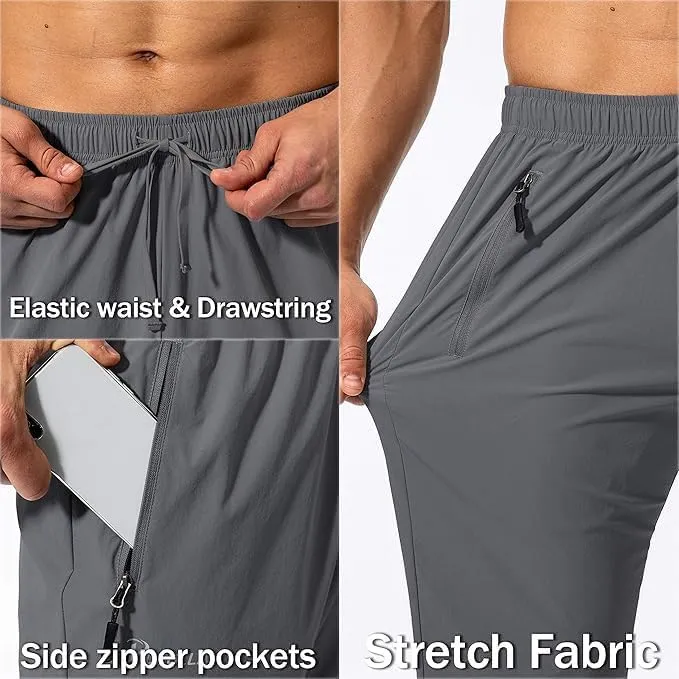 Mens Travel Pants Hiking Cargo Safari Quick Dry Lightweight UPF 50  Rain Sun Protection Water Resistant Pants