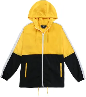 Men's Windbreaker - Lightweight, Water-Resistant, Adjustable Drawstring