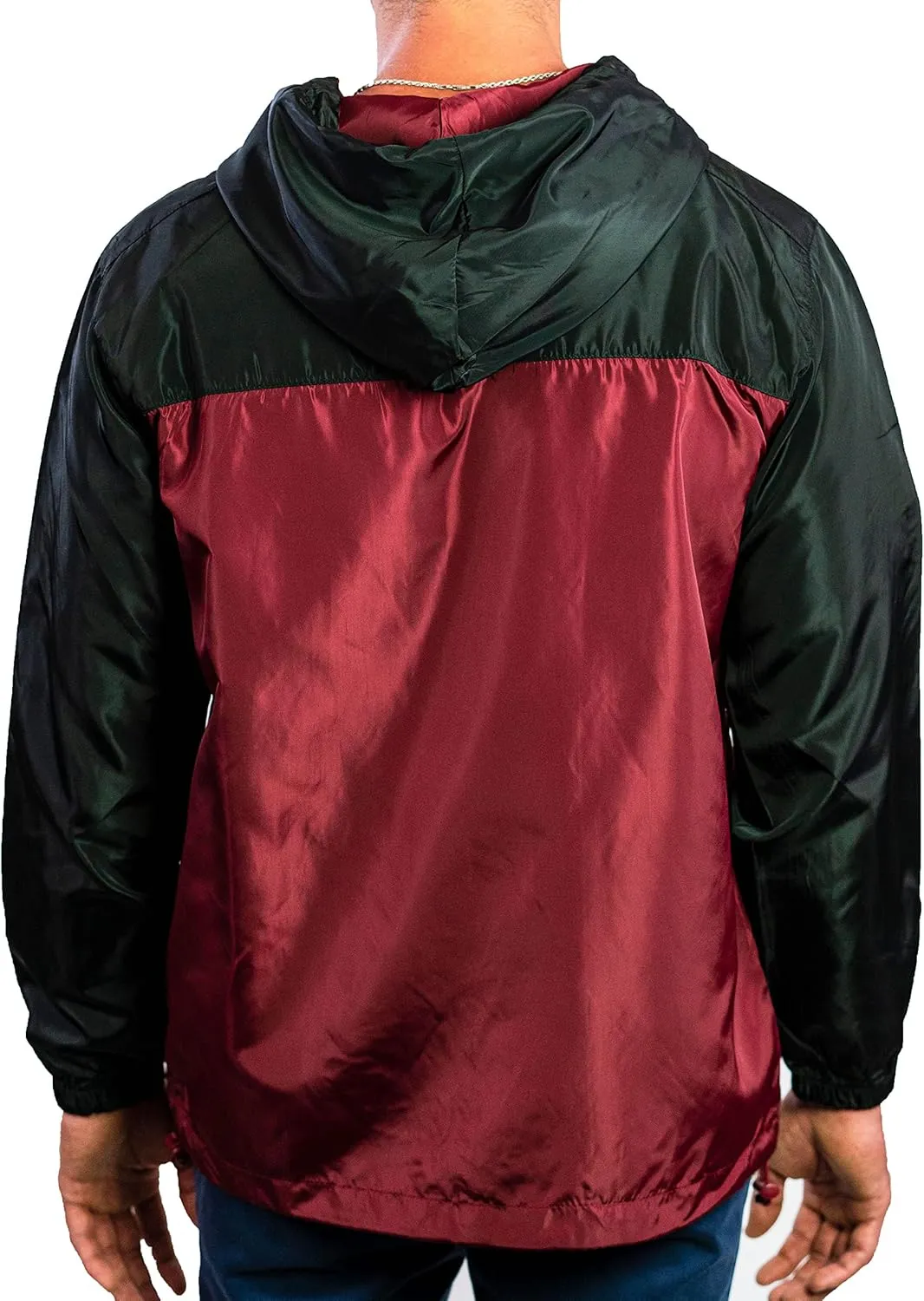 Men's Windbreaker - Lightweight, Water-Resistant, Adjustable Drawstring
