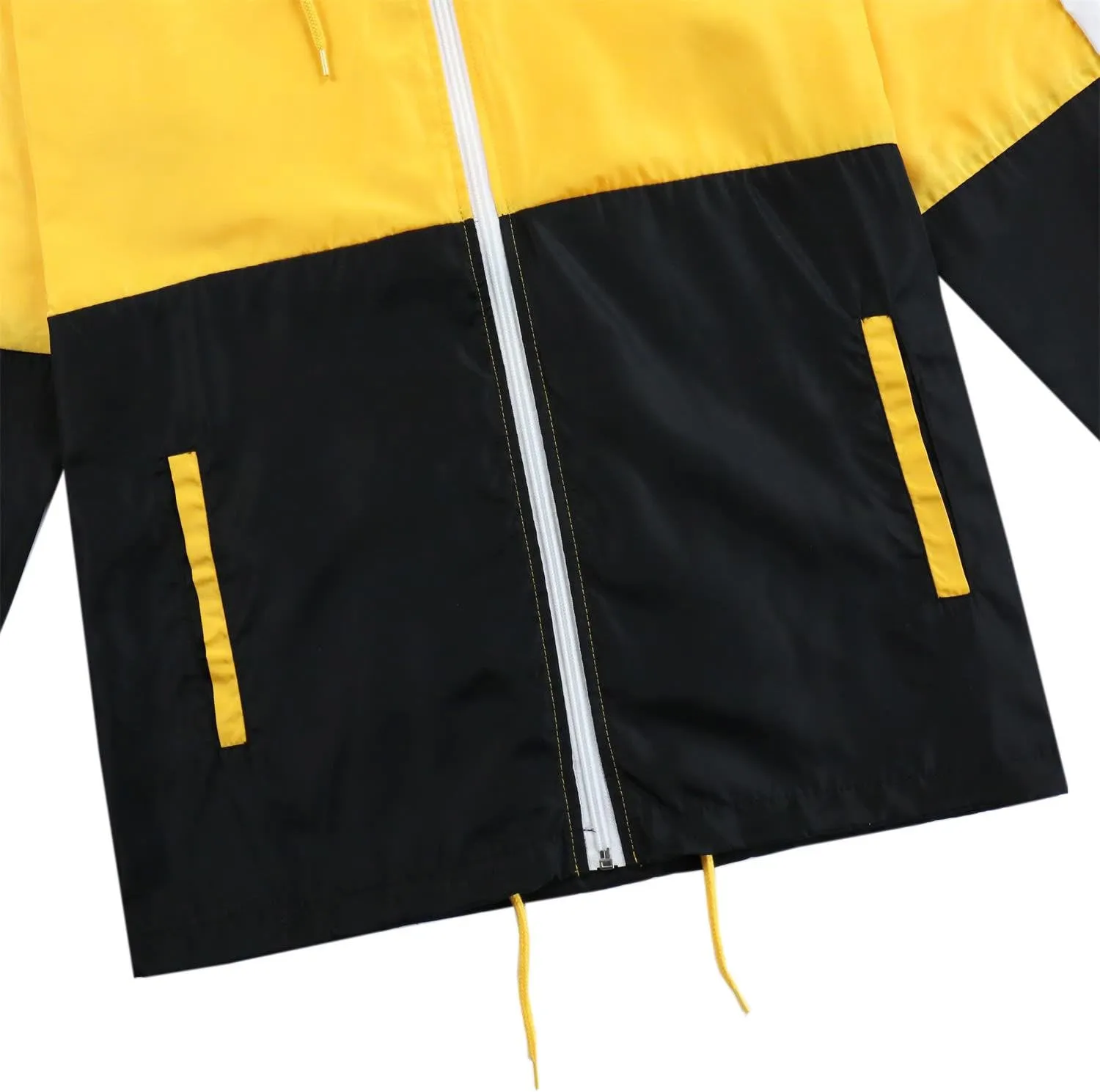 Men's Windbreaker - Lightweight, Water-Resistant, Adjustable Drawstring