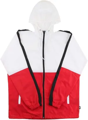 Men's Windbreaker - Lightweight, Water-Resistant, Adjustable Drawstring