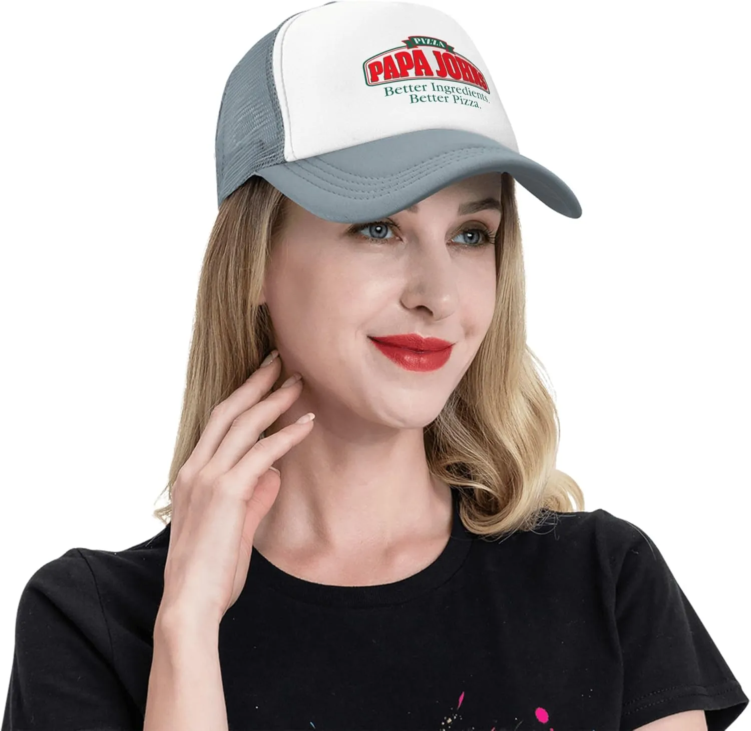 Men's Women's Logo Graphic Mesh Baseball Caps Adjustable Trucker Dad Caps Work Hat for Adult Unisex Women Men