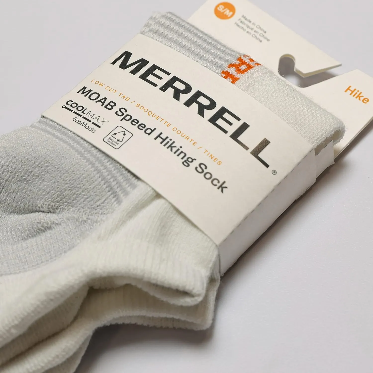 Merrell unisex-adult Moab Speed Lightweight Hiking Socks Sustainable Coolmax Ecomade