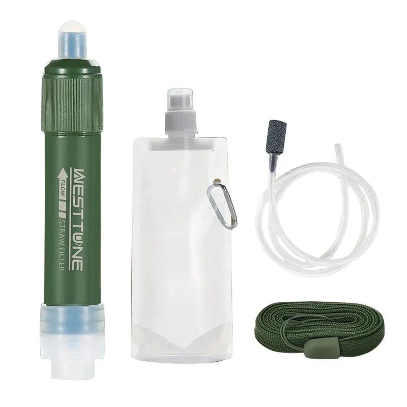 Mini Camping Water Filter Straw with TUP Carbon Fiber