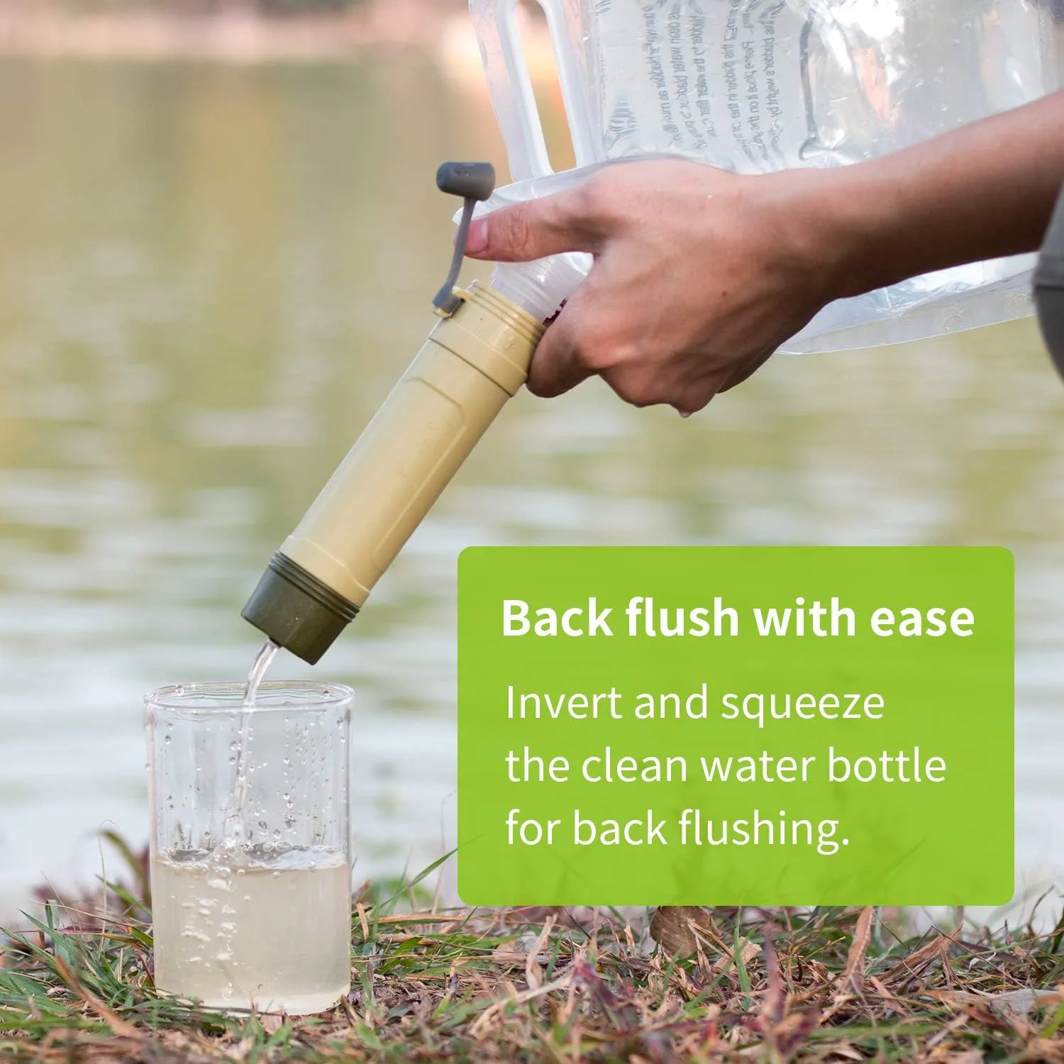miniwell Gravity Water Purifier Straw Fairly Light and Easily Packed. Multi Use for Group Camping and Famliy Emergency Prepardness