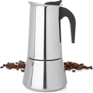 Mixpresso 12 Cup Greca Stovetop Espresso Maker 600ml/20oz, Moka Pot with Coffee Percolator Design, Stainless Steel Stove Top Coffee Maker for Camping or Home Use, Italian Coffee Maker Stovetop