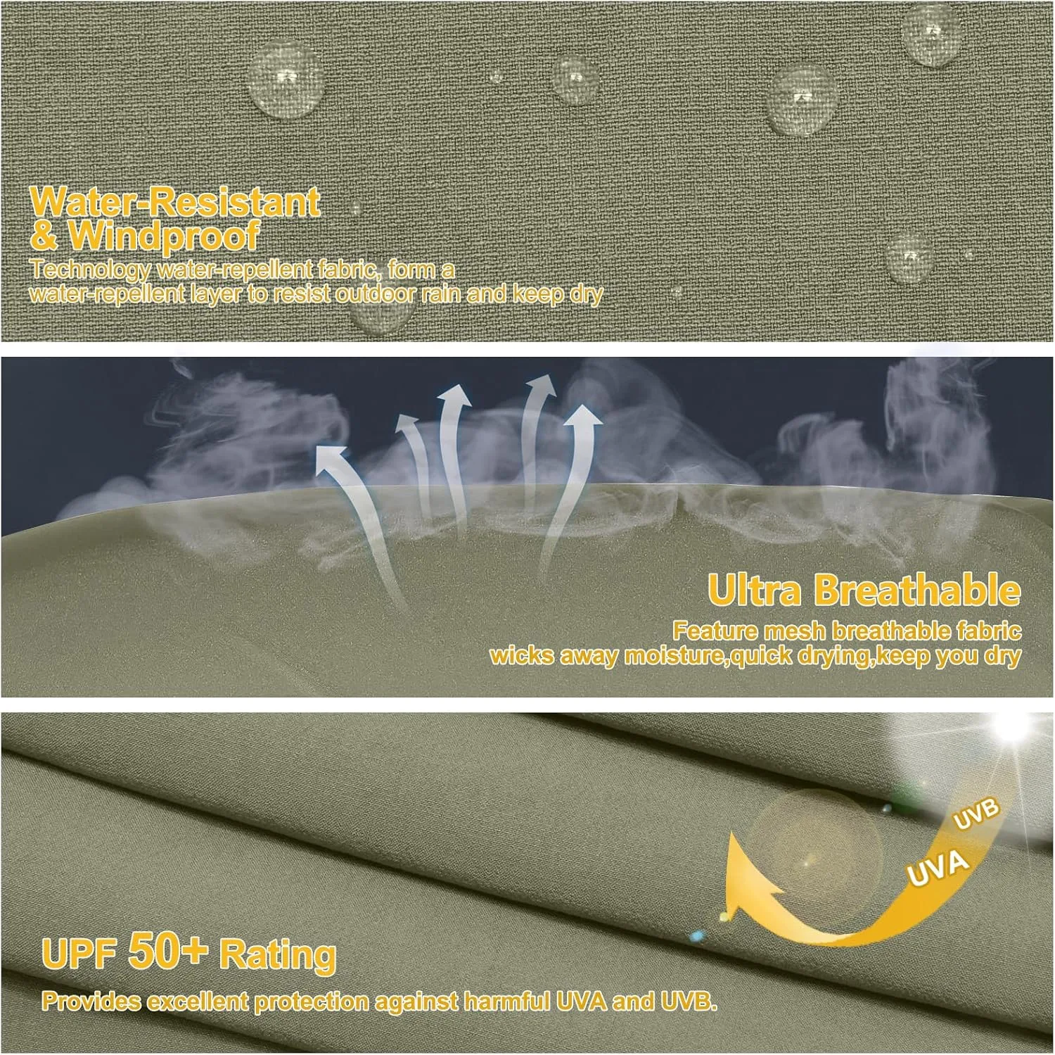 MOCOLY Women's Cargo Hiking Pants Elastic Waist Quick Dry Lightweight Outdoor Water Resistant UPF 50  Long Pants Zipper
