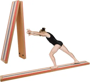 Modern-Depo 8ft Laser Balance Beam Folding Floor Gymnastics Equipment for Kids Adults, Non Slip, Gymnastics Beam for Training, Physical Therapy and Professional Home Training