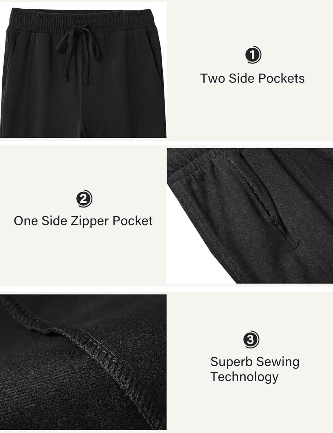 MoFiz Women's Capri Pants Wide Leg Plus Size Lightweight Quick Dry Hiking Pants Casual Loose Sweatpants Athletic Walking Yoga