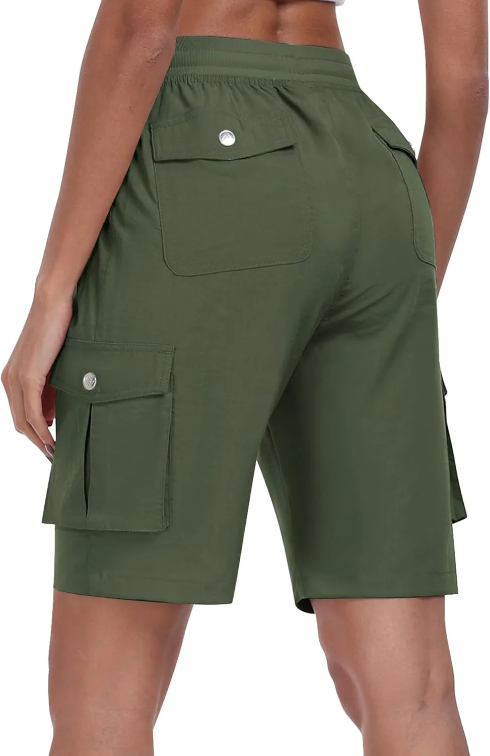 MoFiz Women's Cargo Shorts Quick Dry Athletic Shorts Lightweight Running Summer Hiking Shorts with Pockets