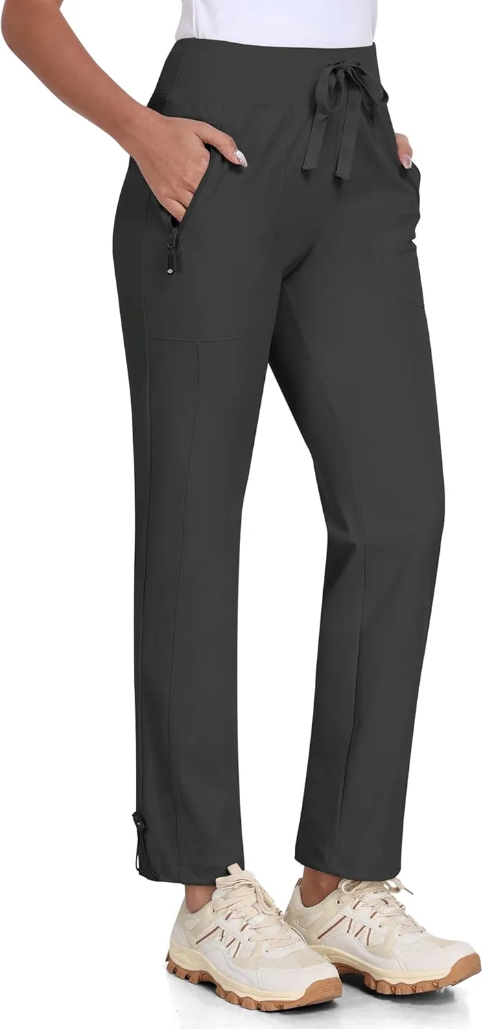 MoFiz Women's Hiking Pants Lightweight Outdoor Quick Dry Travel Joggers Water Resistant Athletic Pants Zipper Pockets