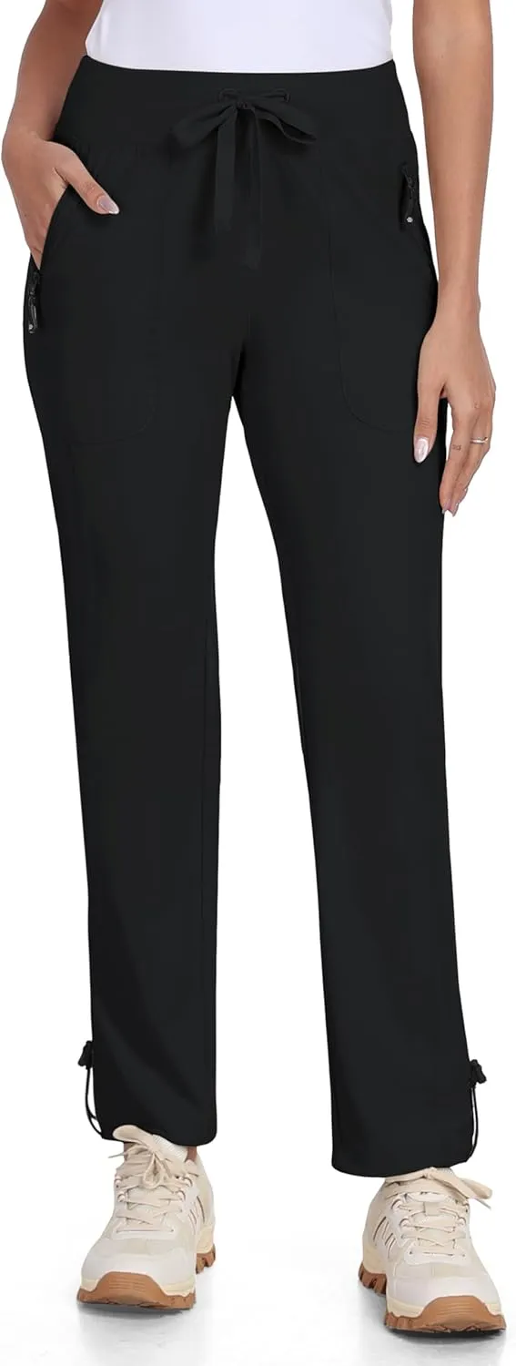 MoFiz Women's Hiking Pants Lightweight Outdoor Quick Dry Travel Joggers Water Resistant Athletic Pants Zipper Pockets