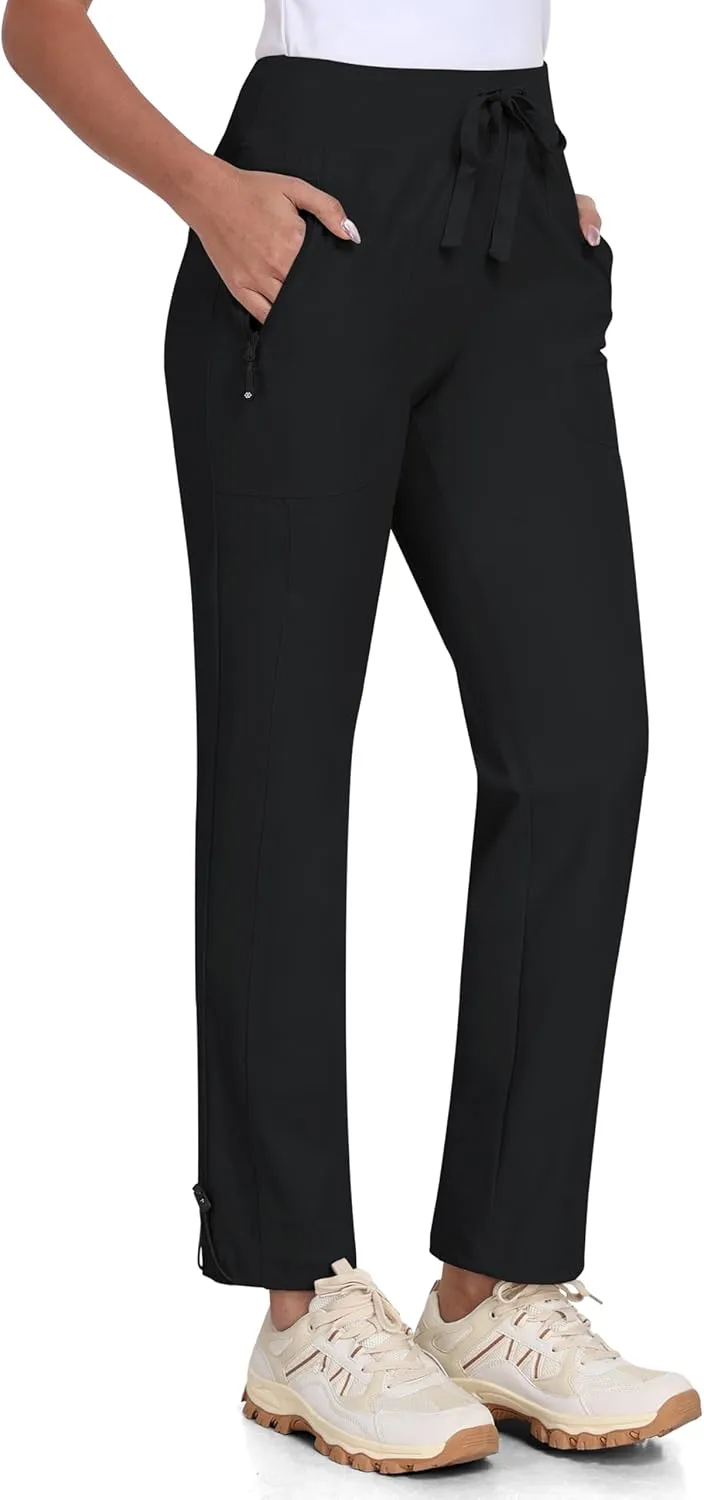 MoFiz Women's Hiking Pants Lightweight Outdoor Quick Dry Travel Joggers Water Resistant Athletic Pants Zipper Pockets